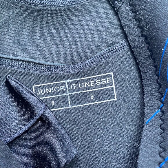 Fluid Wetsuit Youth Size 8 Neoprene Rubber Swim Blue Black - Picture 5 of 6